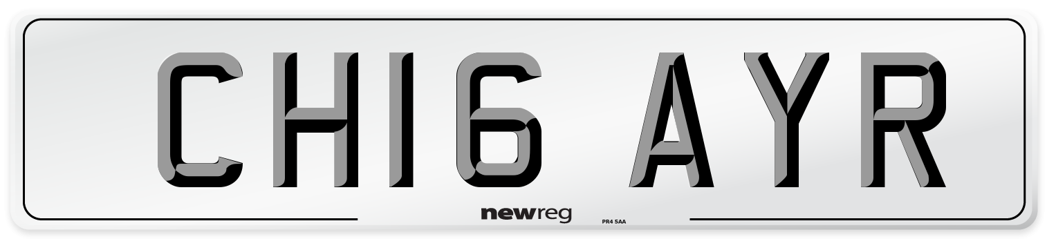 CH16 AYR Number Plate from New Reg